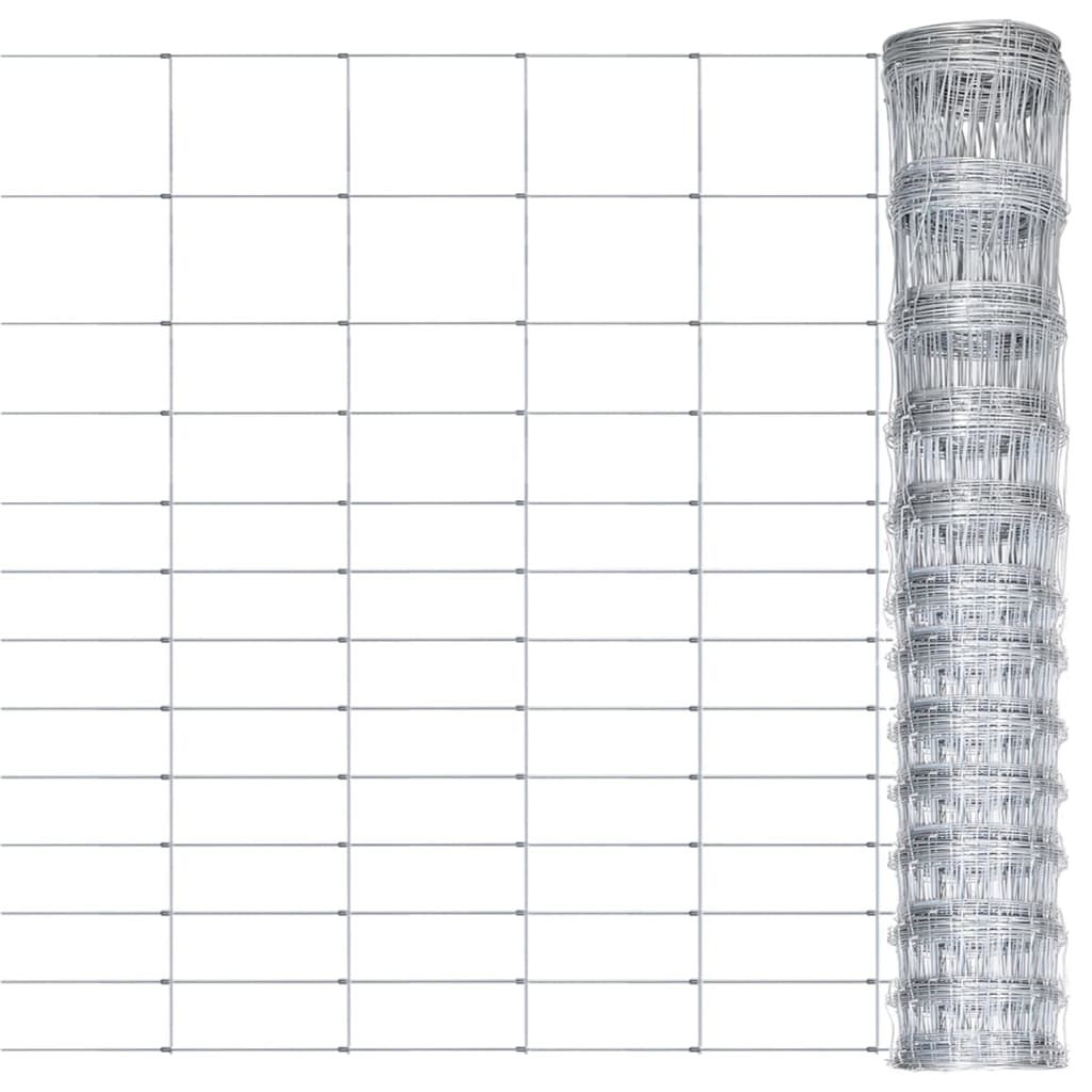 vidaXL Gard de grădină, argintiu, 50x1,5 m, oțel zincat