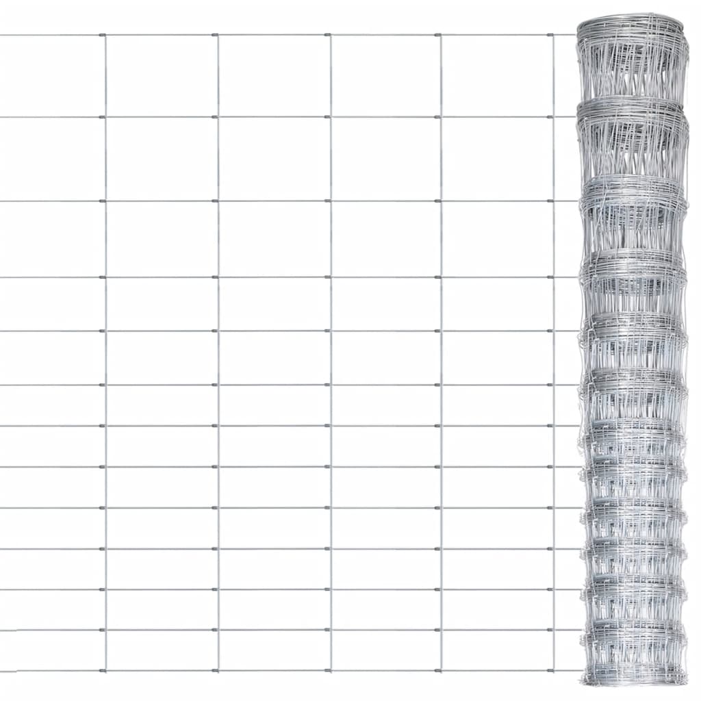 vidaXL havehegn 50x1,6 m galvaniseret stål sølvfarvet