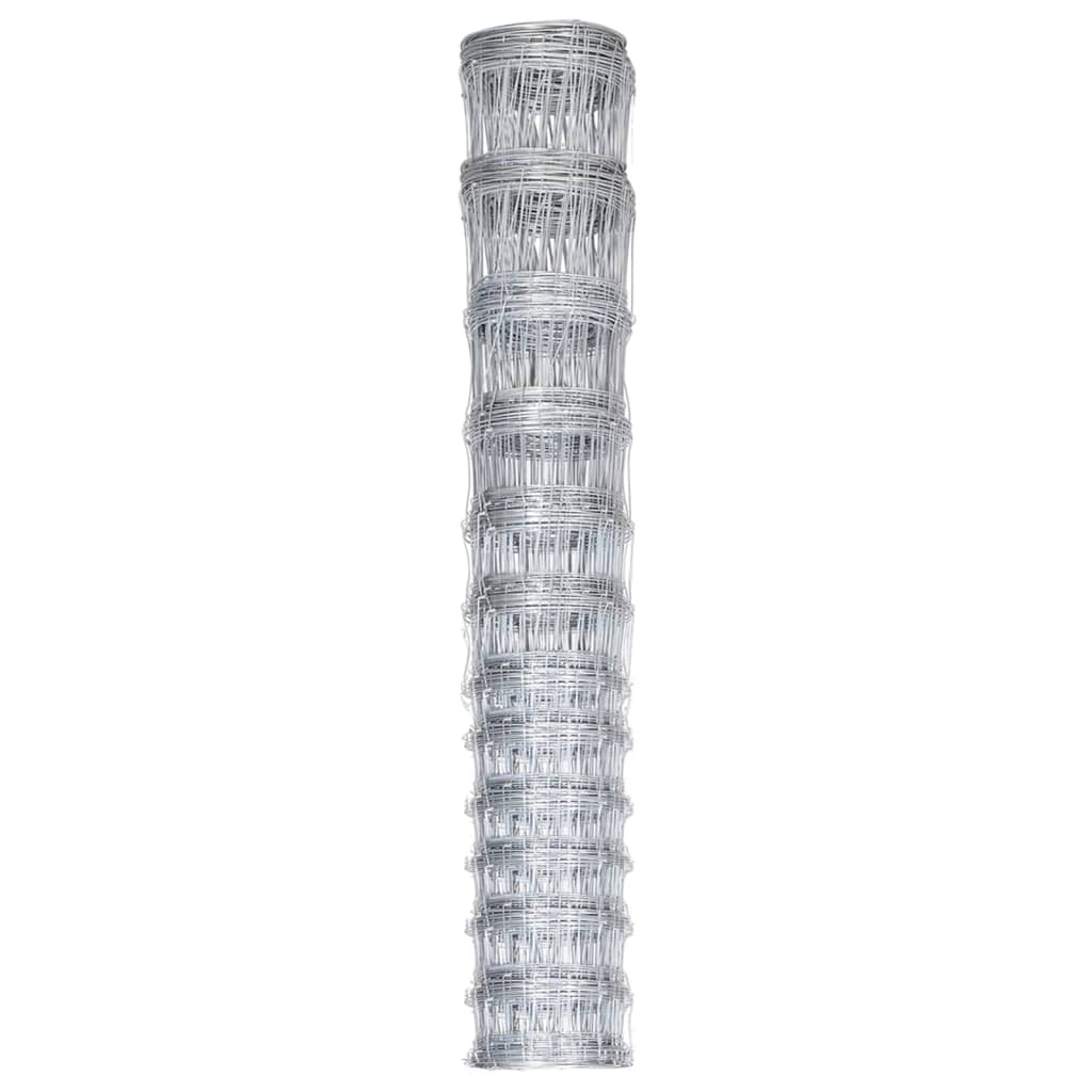 

vidaXL Hek 50x1,6 m gegalvaniseerd staal zilverkleurig