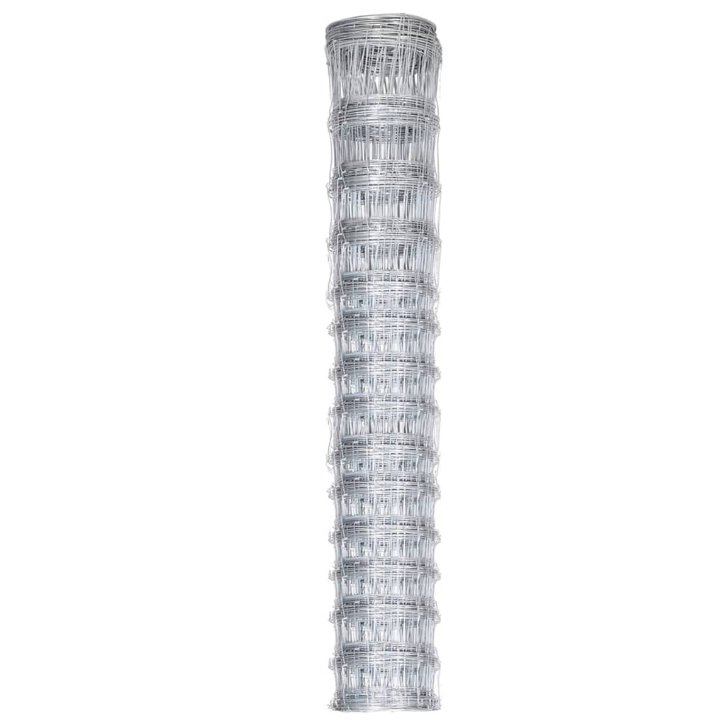

vidaXL Hek 50x1,6 m gegalvaniseerd staal zilverkleurig