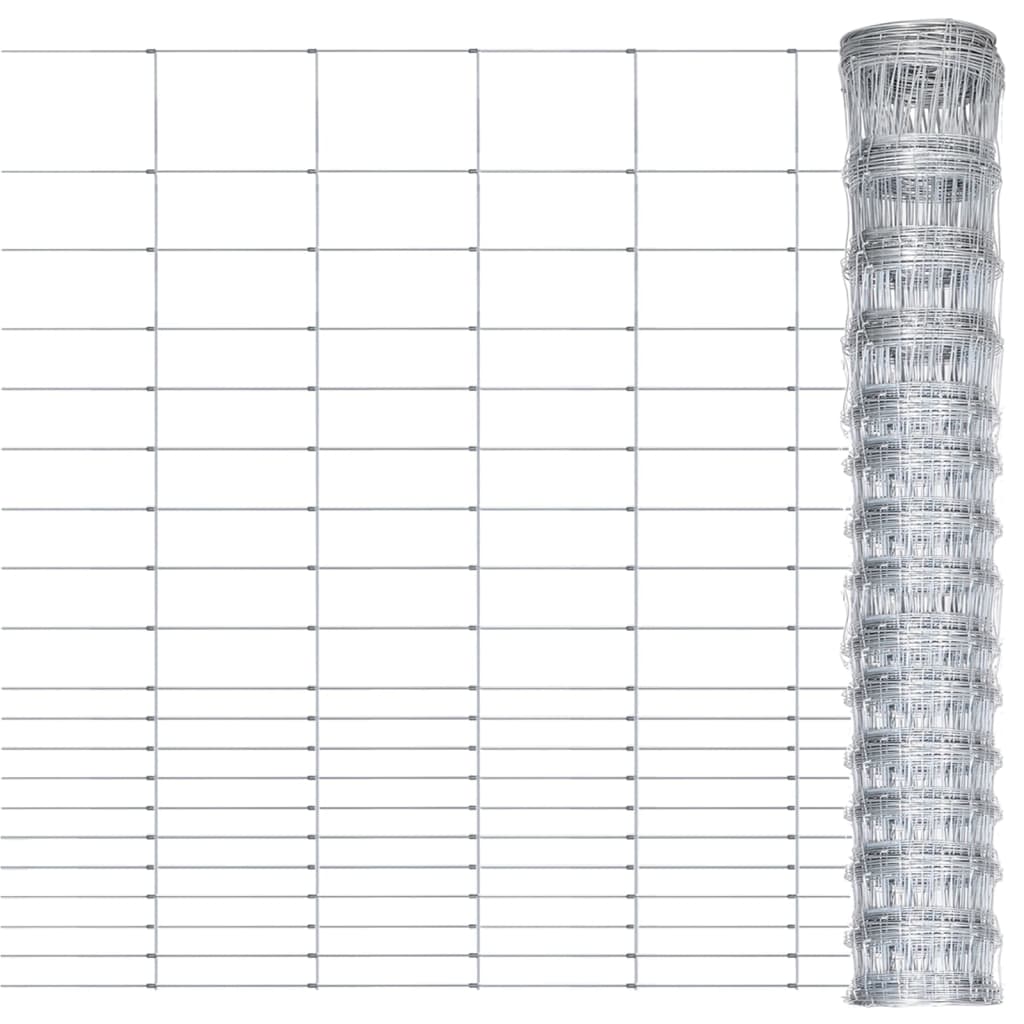 vidaXL Gard de grădină, argintiu, 50x1,6 m, oțel galvanizat