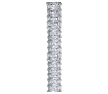 vidaXL Garden Fence Galvanised Steel 50x0.8 m Silver