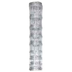 vidaXL dārza žogs, cinkots tērauds, 50x1,2 m, sudraba krāsa