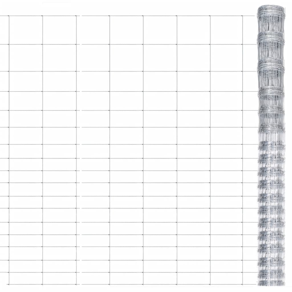 vidaXL Gard de grădină, argintiu, 50x1,25 m, oțel zincat