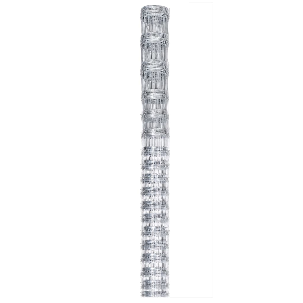 vidaXL Hek 50x1,25 m gegalvaniseerd staal zilverkleurig afbeelding