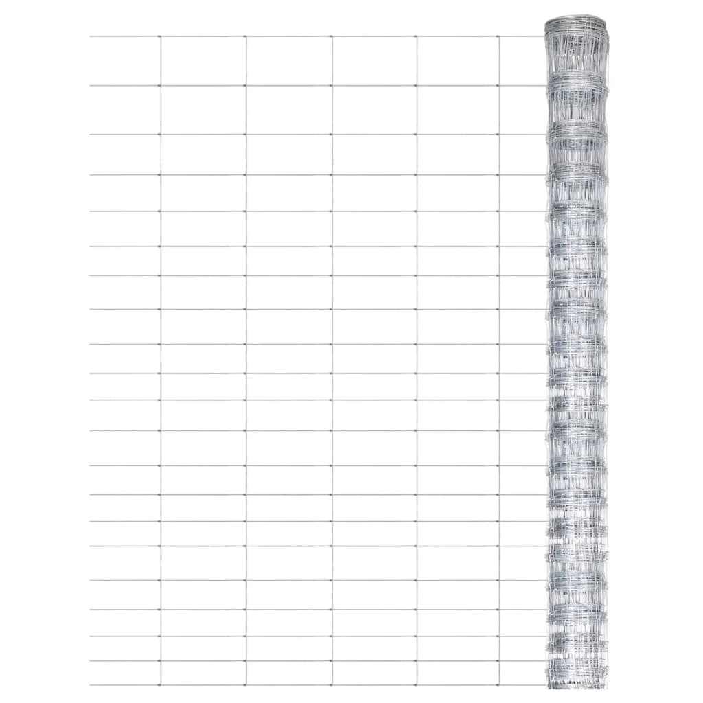 Clôture de jardin Acier galvanisé 50x1,25 m Argenté