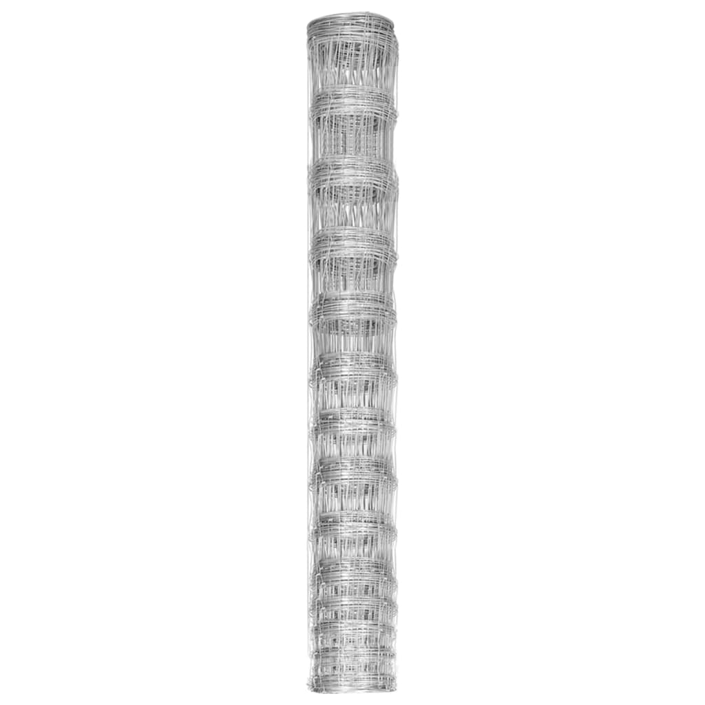 vidaXL Hek 50 m 150 cm gegalvaniseerd staal zilverkleurig afbeelding