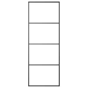 vidaXL liuguks, alumiinium ja ESG-klaas, 76 x 205 cm, must