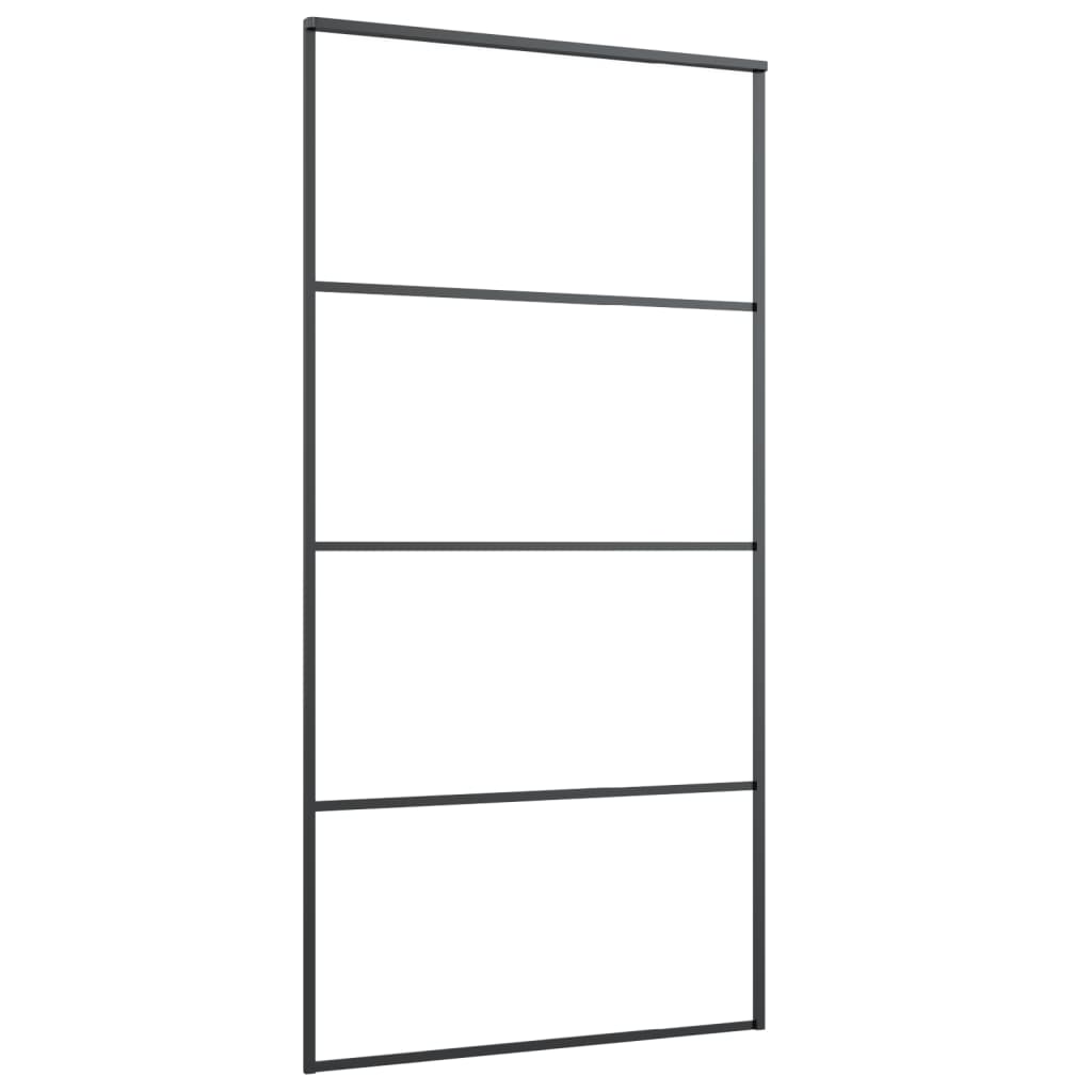 vidaXL Liukuovi alumiini ja ESG-lasi 102,5x205 cm musta