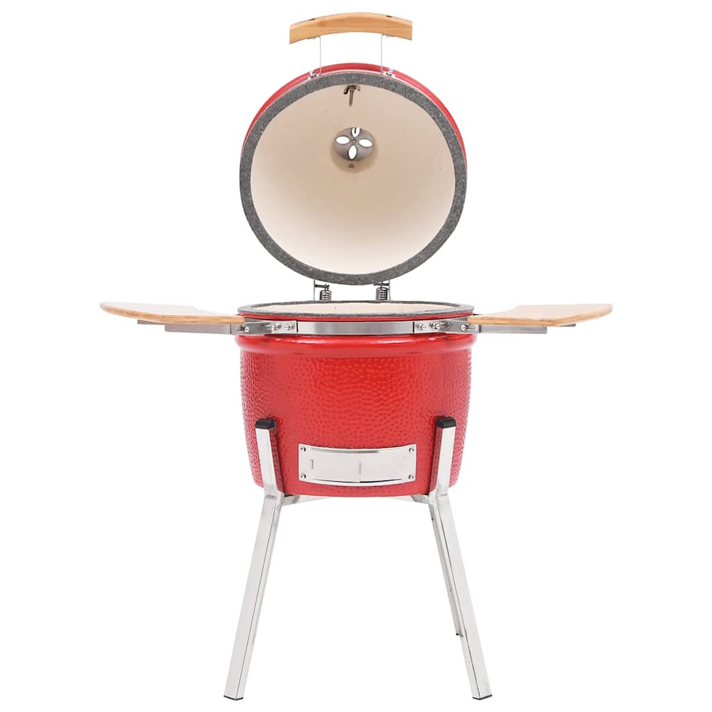 vidaXL Kamado kerámia füstölővel kombinált grillező 81 cm