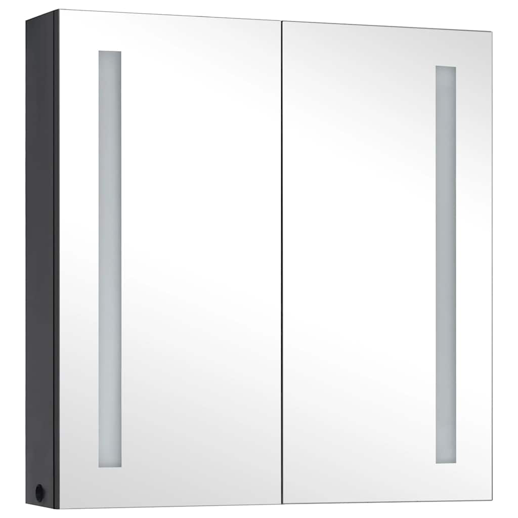 vidaXL Badkamerkast met spiegel en LED 62x14x60 cm afbeelding