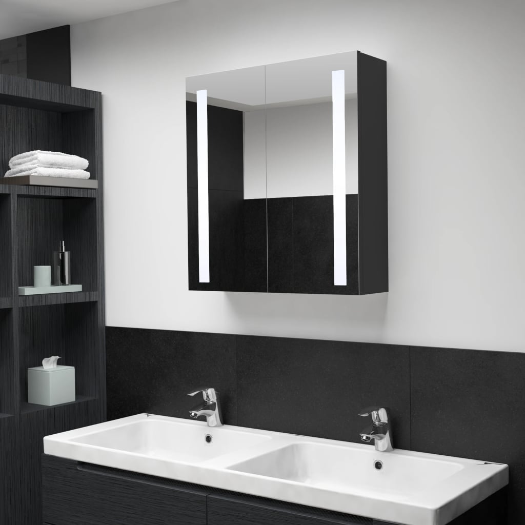 LED koupelnová skřínka se zrcadlem 62 x 14 x 60 cm