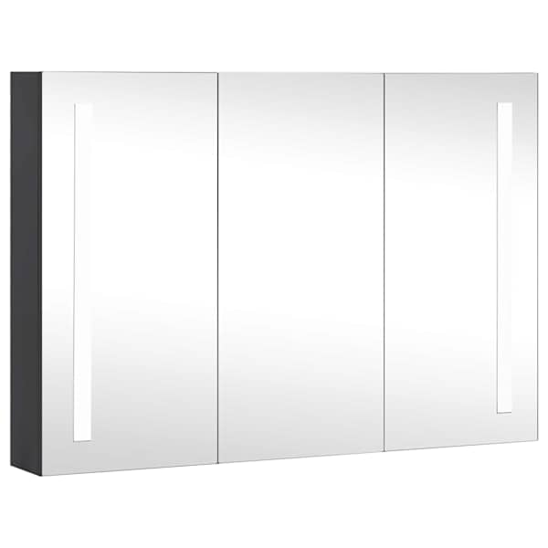 vidaXL LEDiga vannitoa peegelkapp, 89 x 14 x 62 cm
