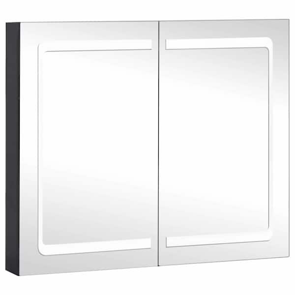 vidaXL LEDiga vannitoa peegelkapp, 80 x 12,2 x 68 cm