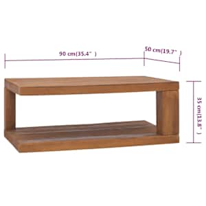 Konferenční stolek 90 x 50 x 35 cm masivní teakové dřevo - obrázek 9