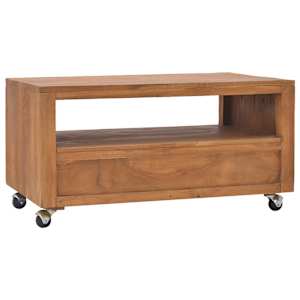 TV skříňka s kolečky 80 × 50 × 42 cm masivní teakové dřevo - obrázek 3