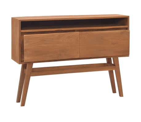 vidaXL Τραπέζι Κονσόλα 110x30x79 εκ. από Μασίφ Ξύλο Teak