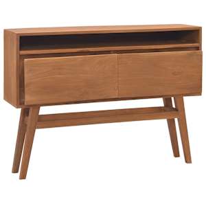 vidaXL Τραπέζι Κονσόλα 110x30x79 εκ. από Μασίφ Ξύλο Teak