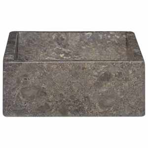 Umyvadlo 45 x 30 x 12 cm mramor šedé s vysokým leskem - obrázek 5