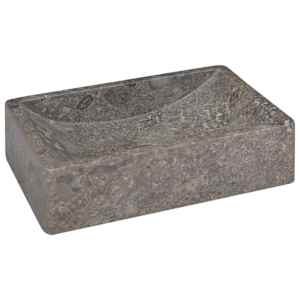 Umyvadlo 45 x 30 x 12 cm mramor šedé s vysokým leskem - obrázek 6