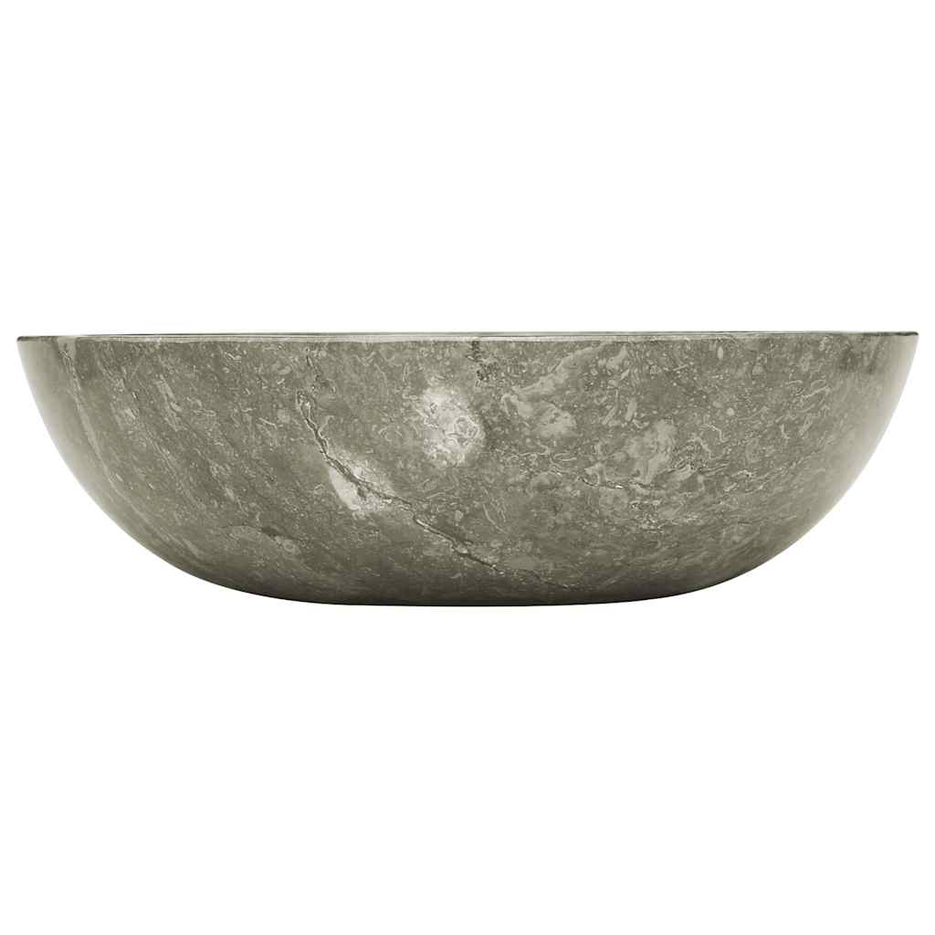vidaXL Umyvadlo šedé Ø 40 x12 cm mramor