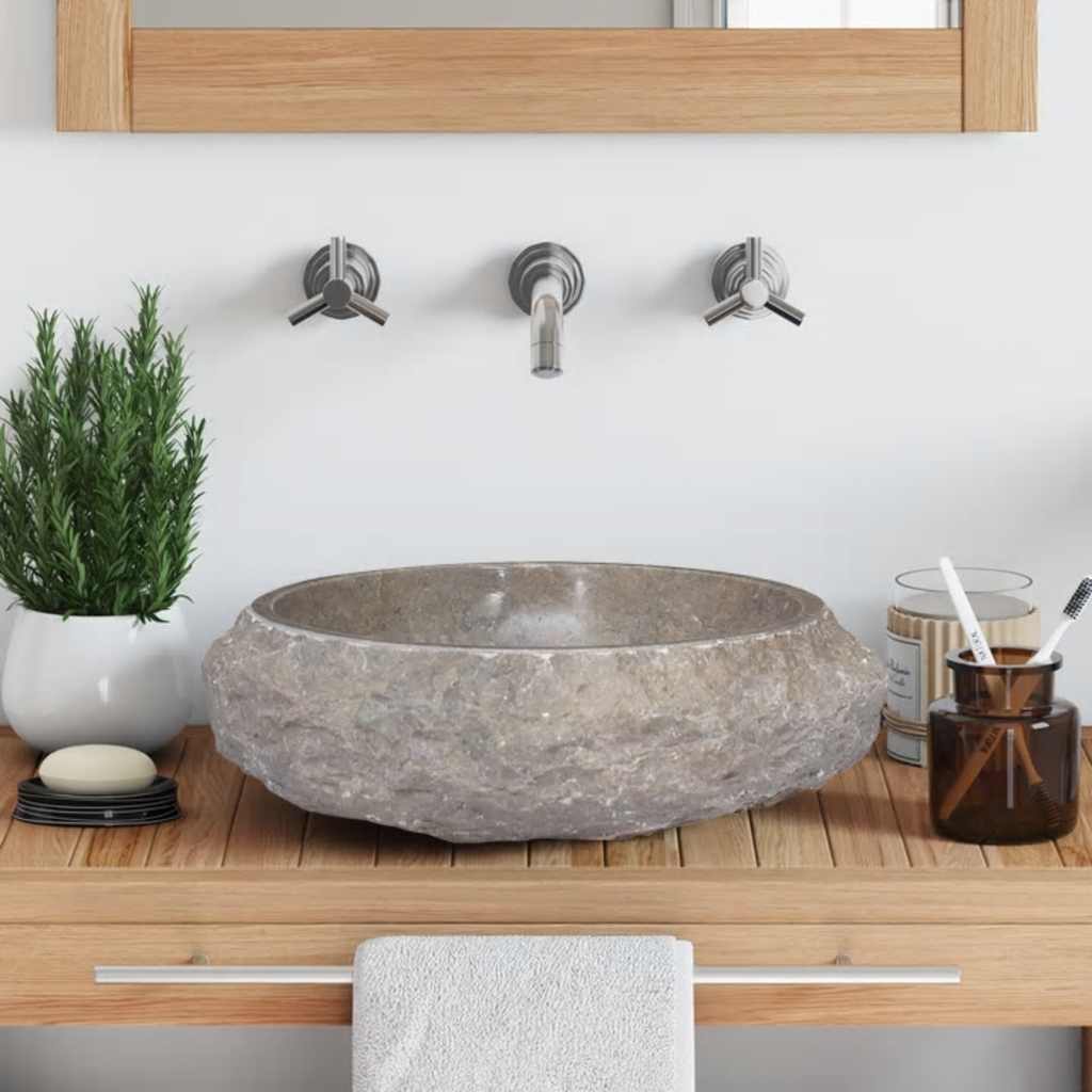 Bathroom Basin, Vessel Sink, Handmade, Naturally Varied Shape and Color Tone vid