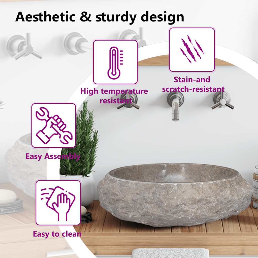 Bathroom Basin, Vessel Sink, Handmade, Naturally Varied Shape and Color Tone vid