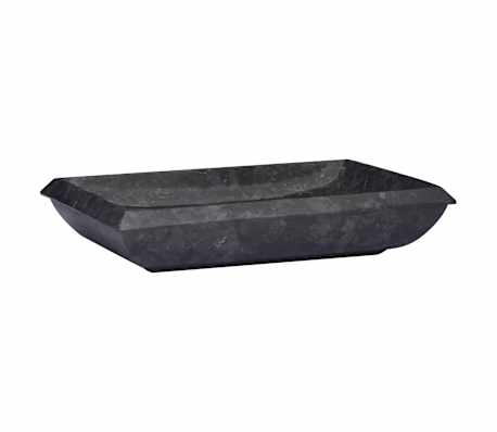 vidaXL Lavabo Noir 50x35x10 cm Marbre