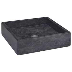 vidaXL valamu, must, 40x40x10 cm, marmor
