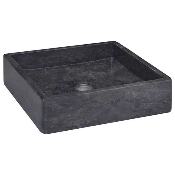 vidaXL valamu, must, 40x40x10 cm, marmor