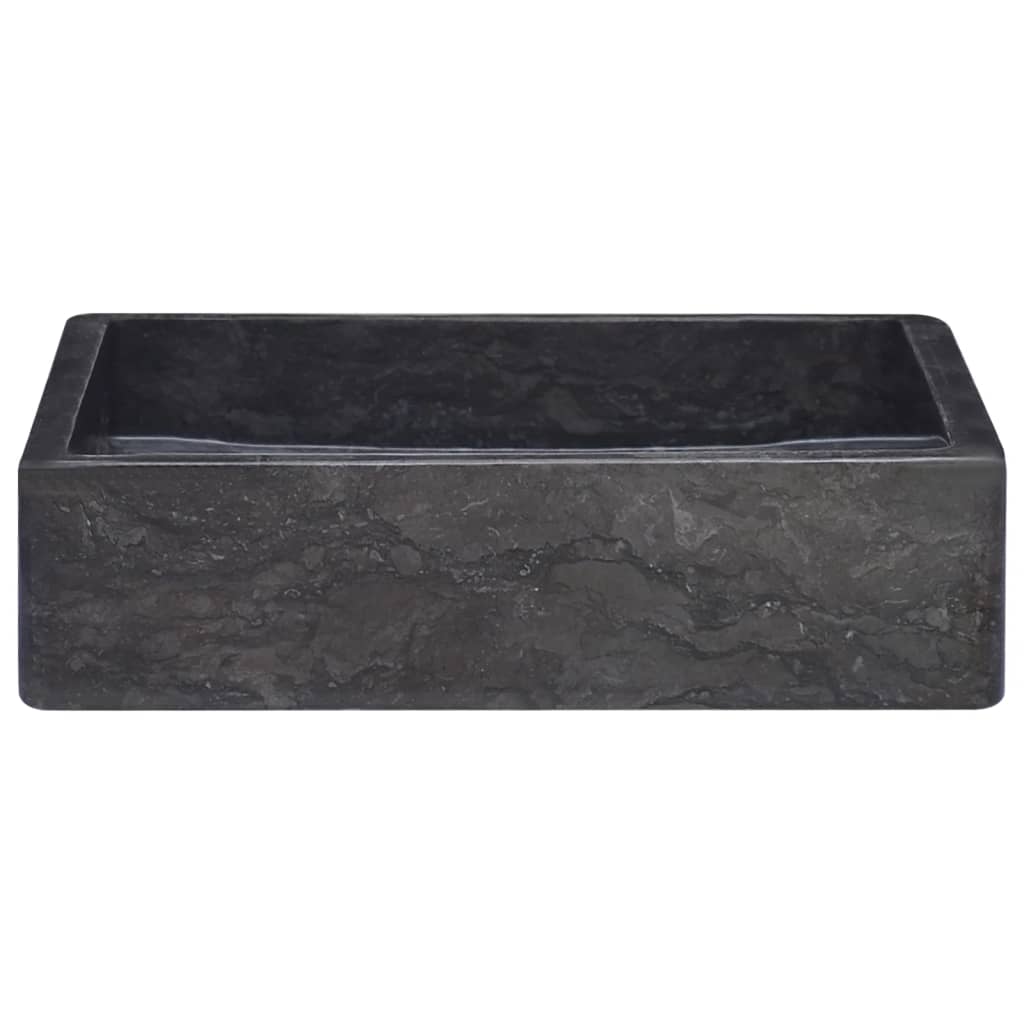 Fekete márvány mosdókagyló 40 x 40 x 10 cm 