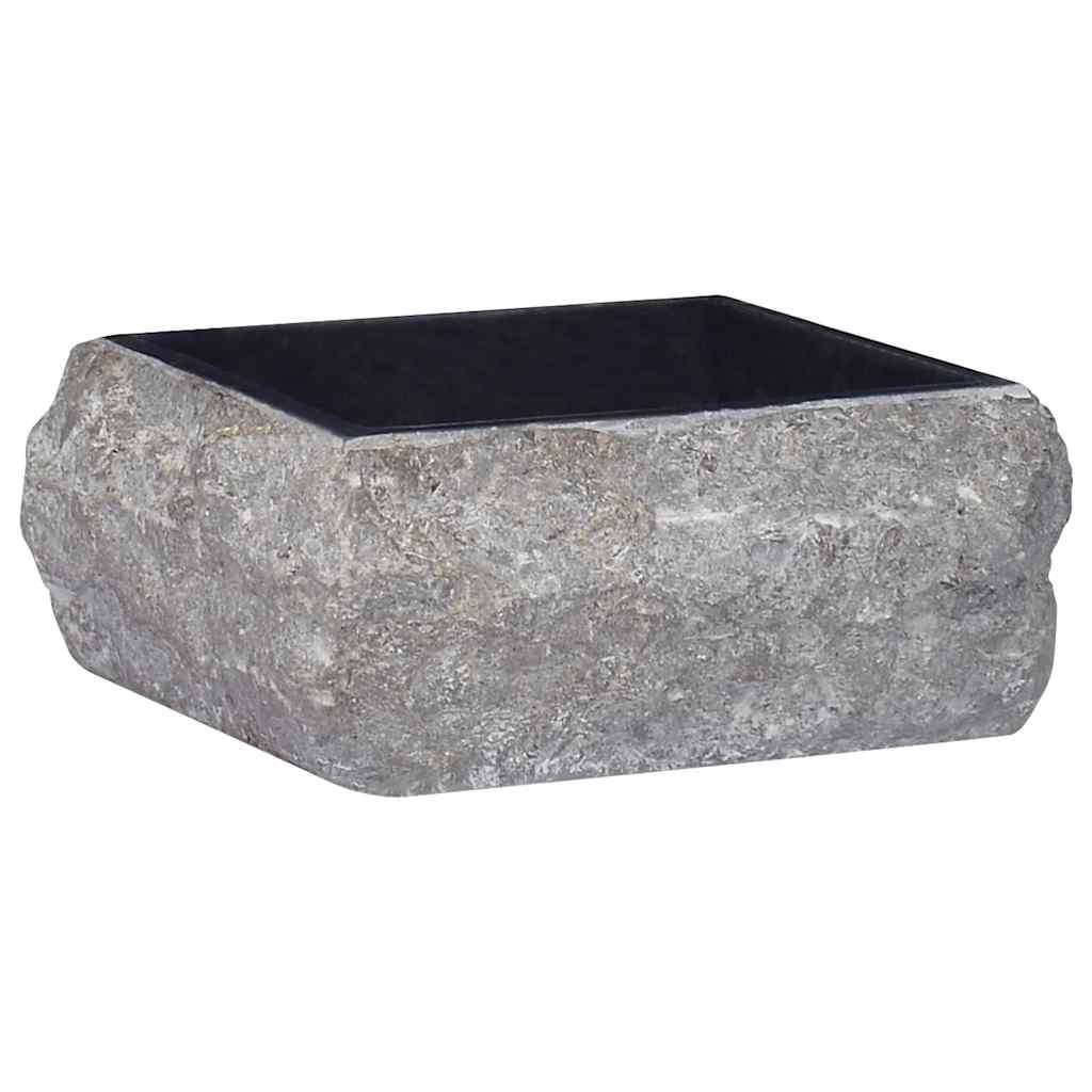 E-shop vidaXL Umývadlo čierne 30x30x13 cm mramor