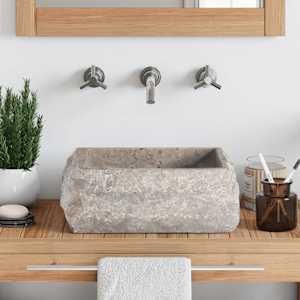 Umivalnik siv 30x30x13 cm marmor