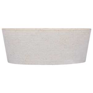 Umyvadlo krémové Ø 40 x 15 cm mramor - obrázek 5