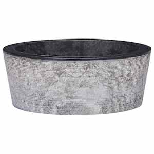 vidaXL valamu, must, &Oslash;40x15 cm, marmor