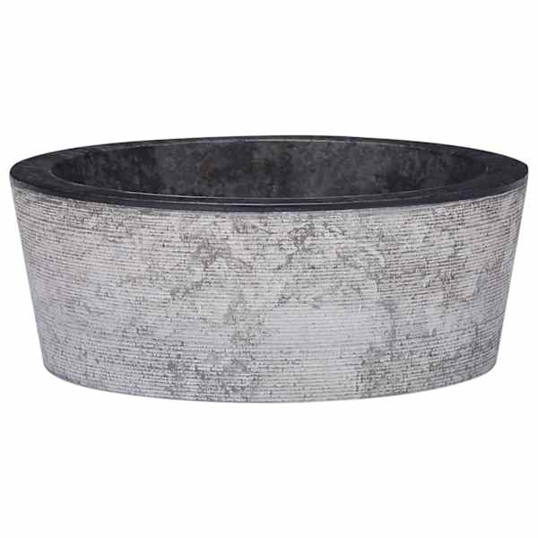 vidaXL valamu, must, &Oslash;40x15 cm, marmor