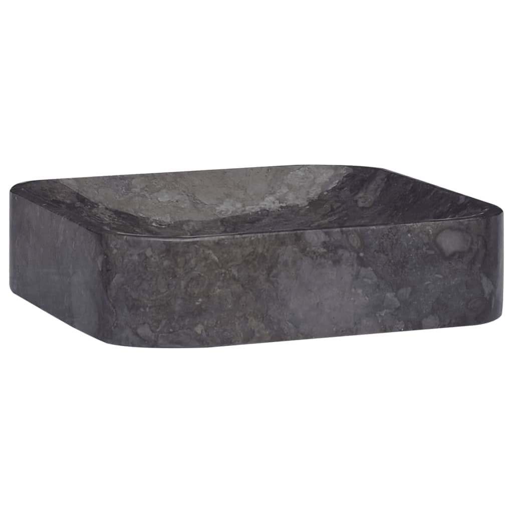 vidaXL Chiuvetă, neagră, 40x40x10 cm, marmură