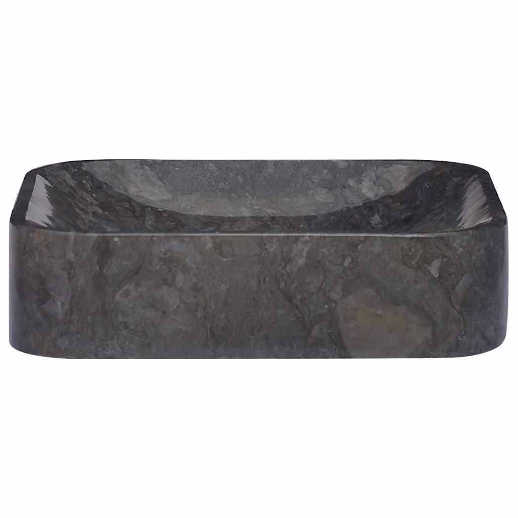 vidaXL Gootsteen 40x40x10 cm marmer zwart afbeelding