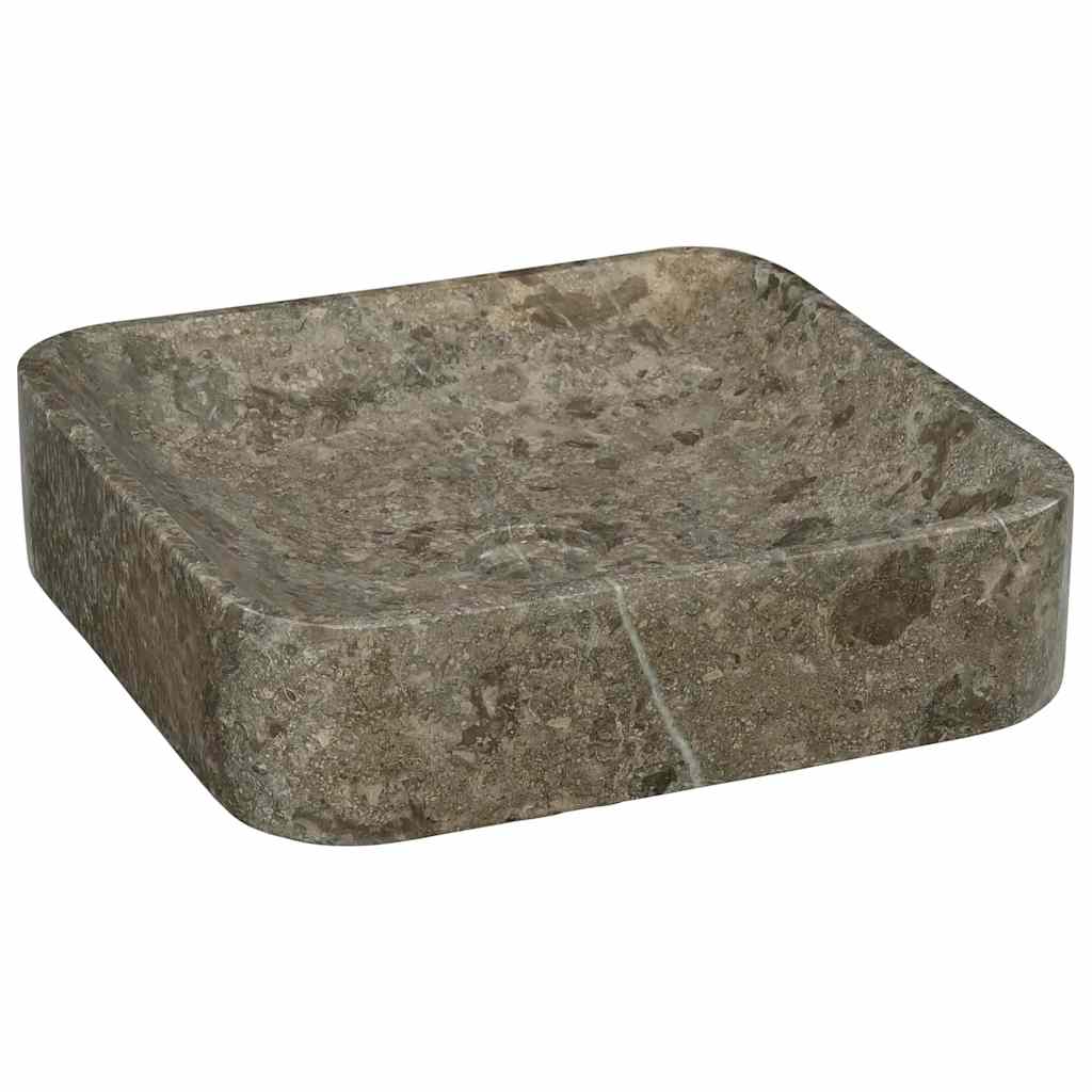 vidaXL Waschbecken Grau 40x40x10 cm Marmor