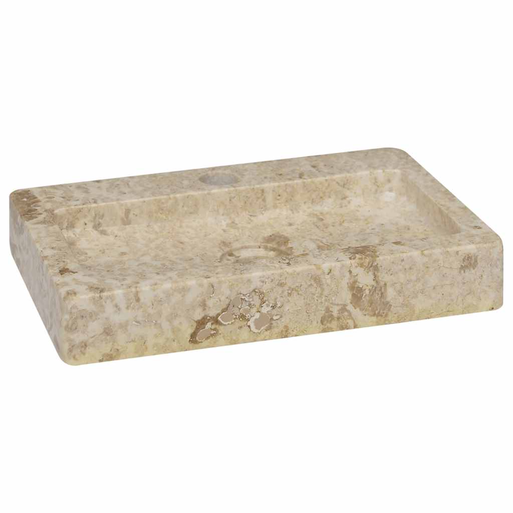 Thumbnail - vidaXL Wandwaschbecken Creme 38x24x6,5 cm Marmor