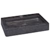 vidaXL seinale kinnitatav valamu, must, 38x24x6,5 cm, marmor