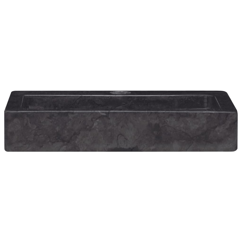  Nástenné umývadlo, čierne 38x24x6,5 cm, mramor