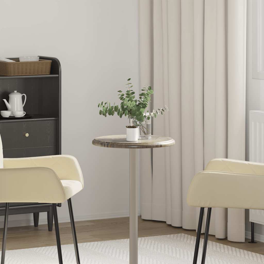 vidaXL Tischplatte Grau Ø40x2,5 cm Marmor