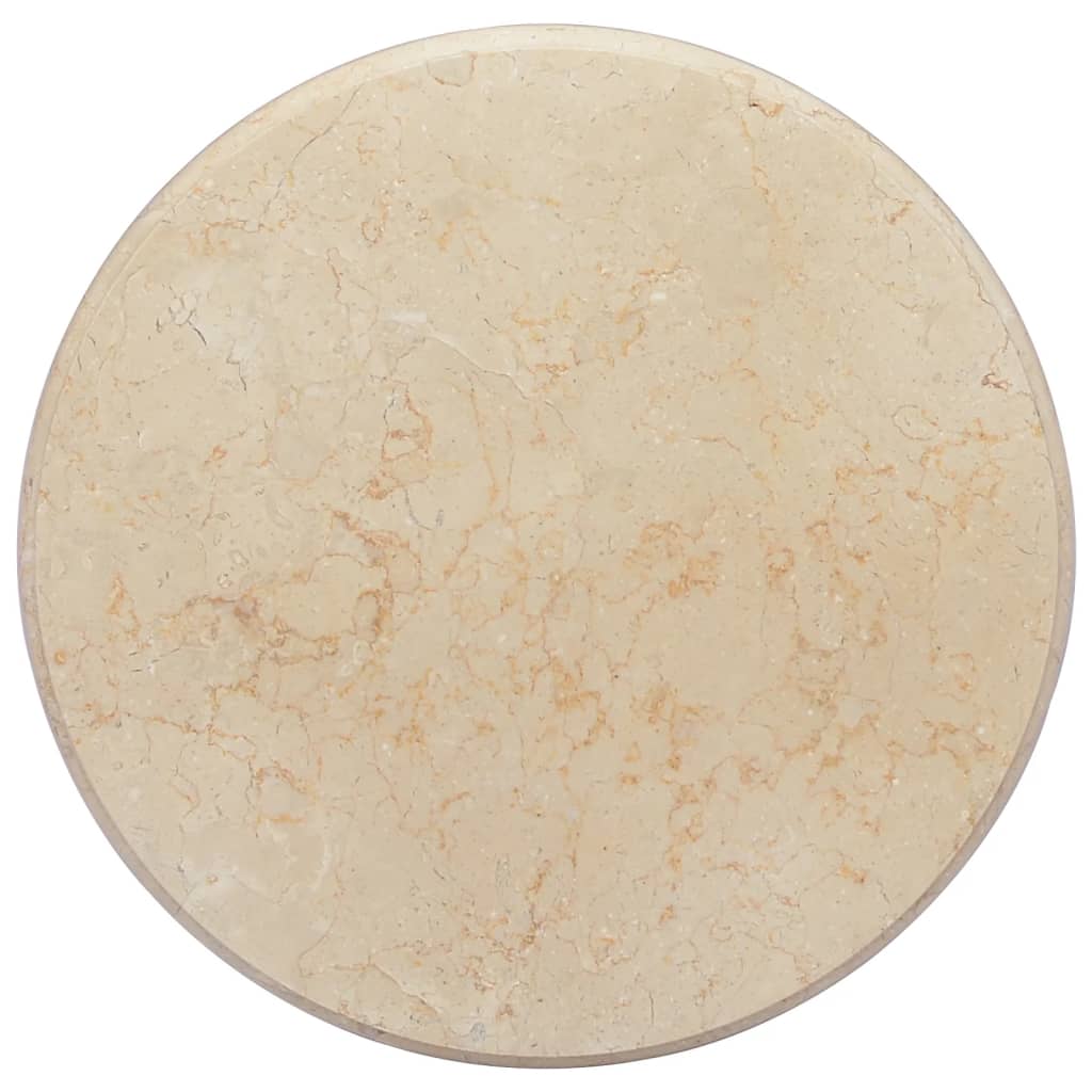Image of vidaXL Table Top Cream Ø50x2.5 cm Marble