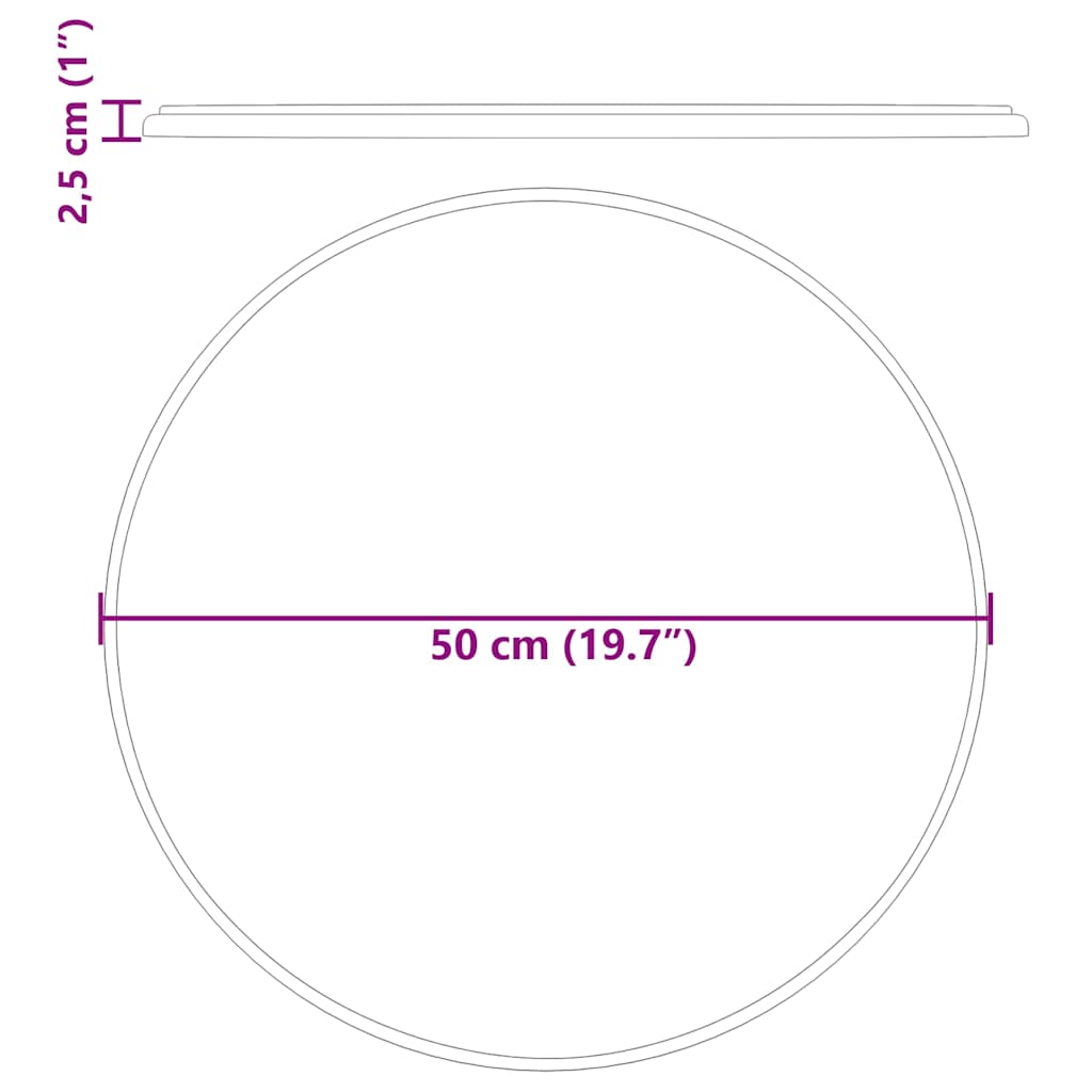 galda virsma, Ø50x2,5 cm, krēmkrāsas marmors