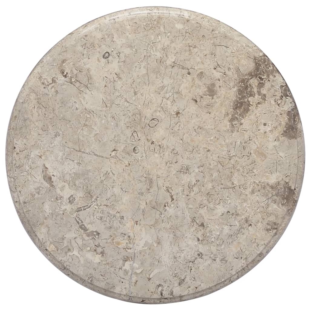 Image of vidaXL Table Top Grey Ø50x2.5 cm Marble