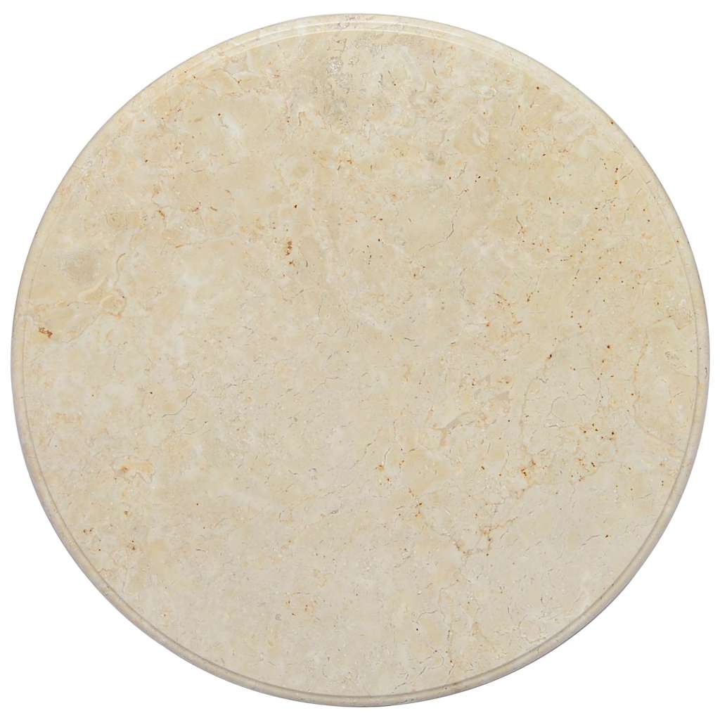 vidaXL Tischplatte Creme Ø60x2,5 cm Marmor