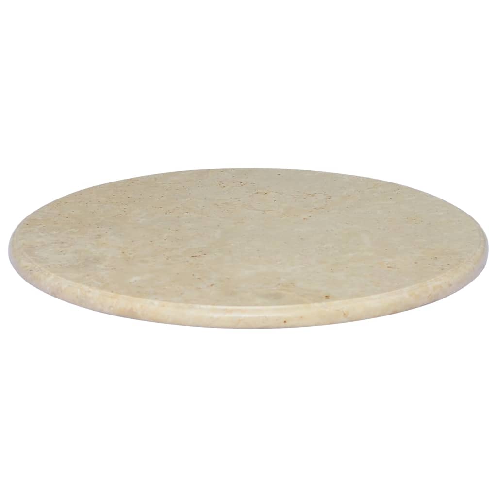 Blat de masă, crem, Ø60×2,5 cm, marmură