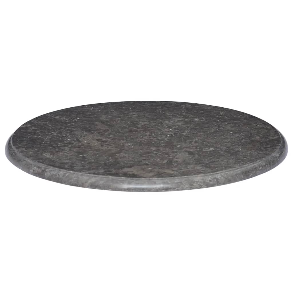 Blat de masă, negru, Ø60×2,5 cm, marmură