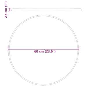 Stolní deska černá Ø 60 x 2,5 cm mramor - obrázek 9